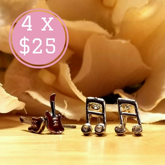 Other - Music guitar earrings bundle